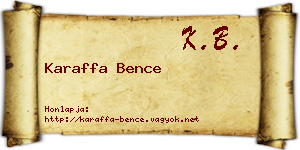 Karaffa Bence névjegykártya